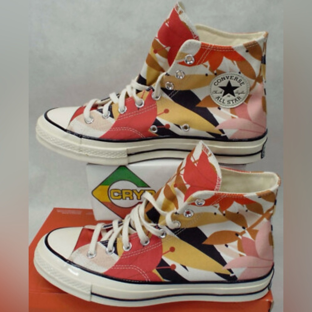 New Converse All Star Vintage Floral Chuck 70 High-Top Sneakers Multi-Color